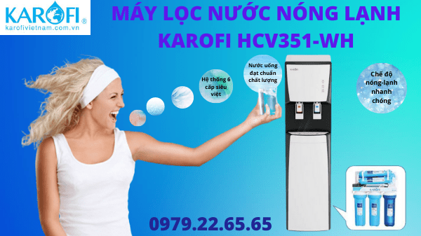 máy lọc nước nóng lạnh karofi hcv351wh