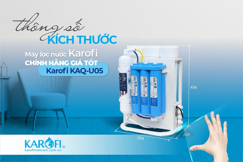 Karofi KAQ-U05 được thiết kế nhỏ gọn phù hợp với mọi không gian căn phòng