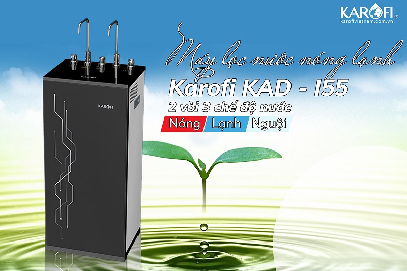 Máy lọc nước Karofi KAD-I55 gồm 2 vòi 3 chế độ nước