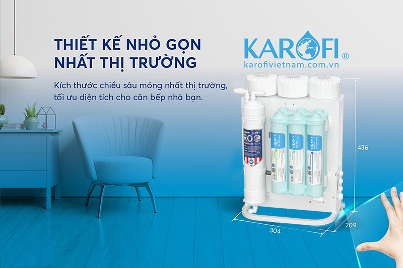 Karofi KAQ-U05G có thiết kế nhỏ gọn nhất thị trường