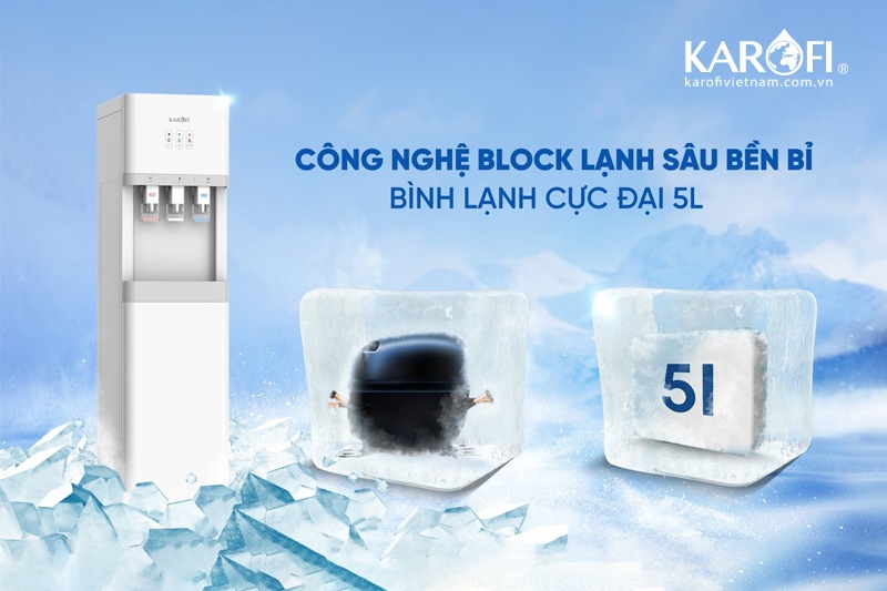 Máy nóng lạnh Karofi HCV209 có khả năng làm lạnh sâu và siêu nhanh