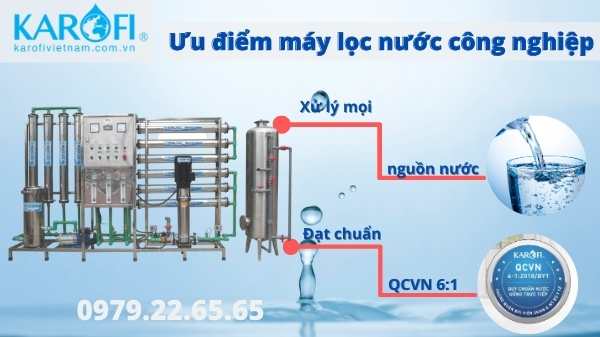 Hệ thống máy lọc nước công suất 1500l/h có tủ