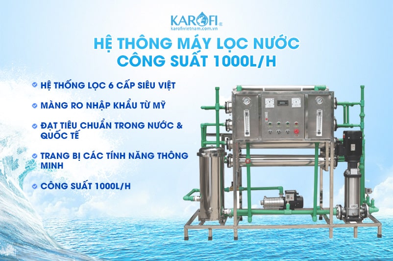 Hệ thống máy lọc nước công suất 1000l/h