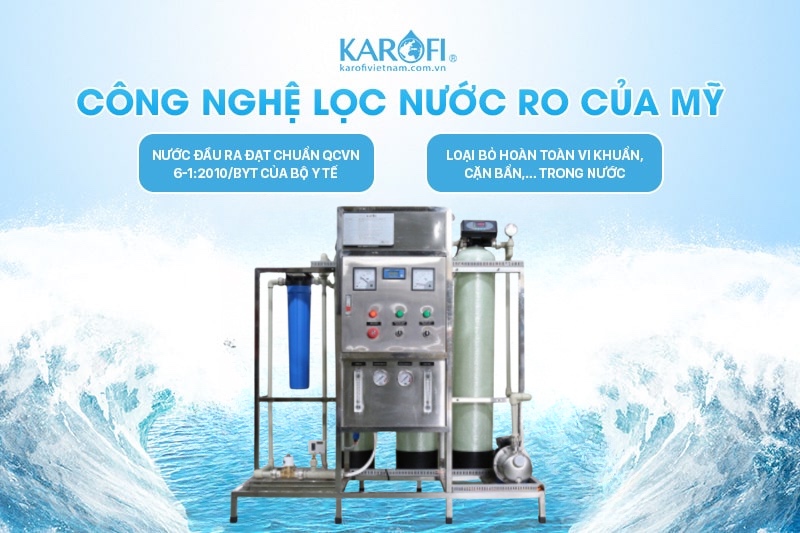 Máy lọc nước RO công suất lớn 250l/h không tủ Karofi KCN-250 công nghệ lọc RO mạnh mẽ