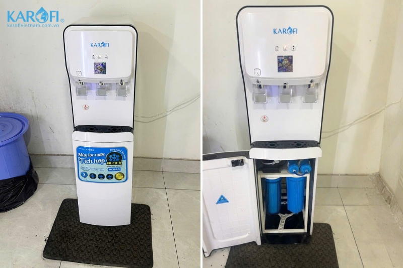Hình ảnh thực tế cây nước nóng lạnh Karofi HC18-RO