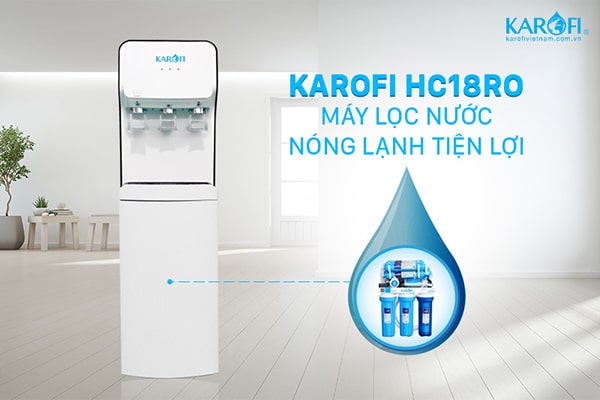 máy lọc nước nóng lạnh karofi hc18 ro