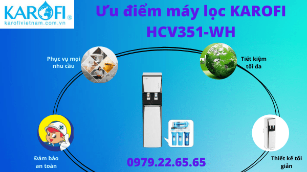 máy lọc nước nóng lạnh karofi hcv351 với nhiều ưu điểm