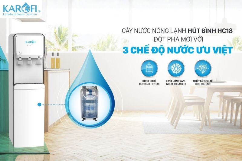 Sản phẩm cây nước nóng lạnh Karofi HC18