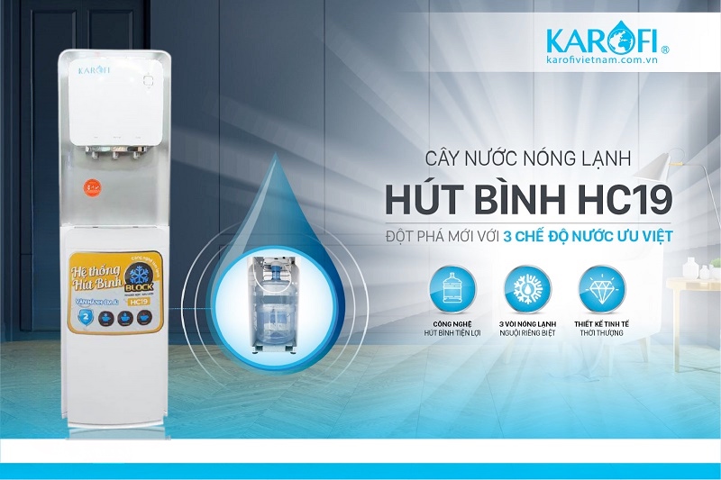 Cây nước nóng lạnh Karofi HC19 hút bình