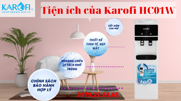 Cây nước nóng lạnh Karofi HC01W