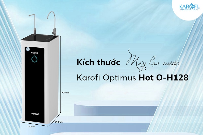 kích thước máy lọc nước Karofi O-H128