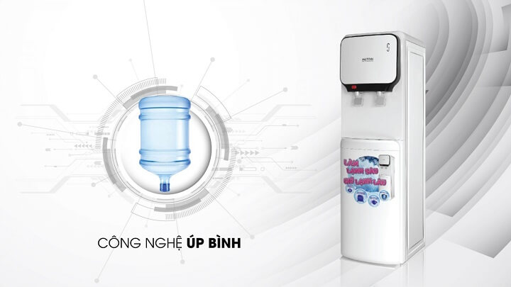 công nghệ úp bình cây nước nóng lạnh Mutosi MD-200