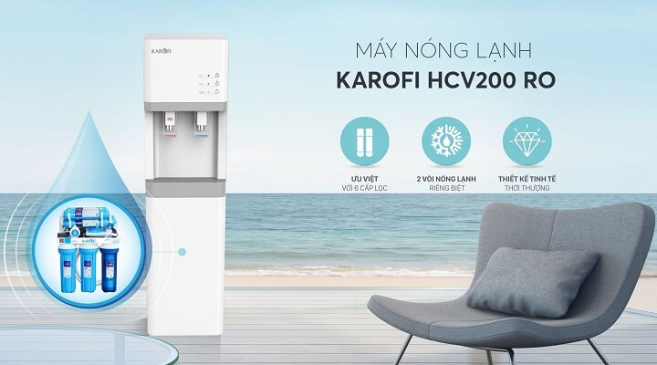 máy lọc nước nóng lạnh karofi HCV200RO mang đến nguồn nước tinh khiết