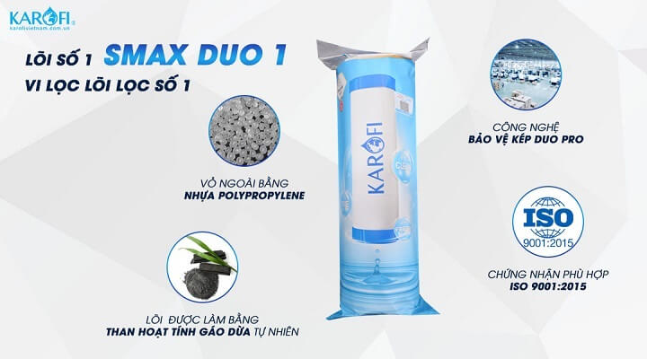 Ưu điểm lõi lọc nước số 1 SMAX DUO