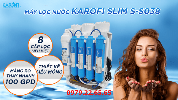 máy lọc nước karofi 8 cấp slim s-s038