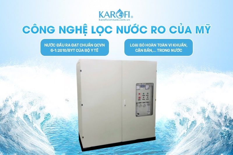 Hệ thống lọc nước tinh khiết 350l/h Karofi KCN-350-T cho nguồn nước đạt chuẩn