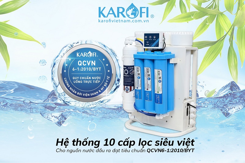 Karofi-KAQ-U95 với hệ thống 10 cấp lọc