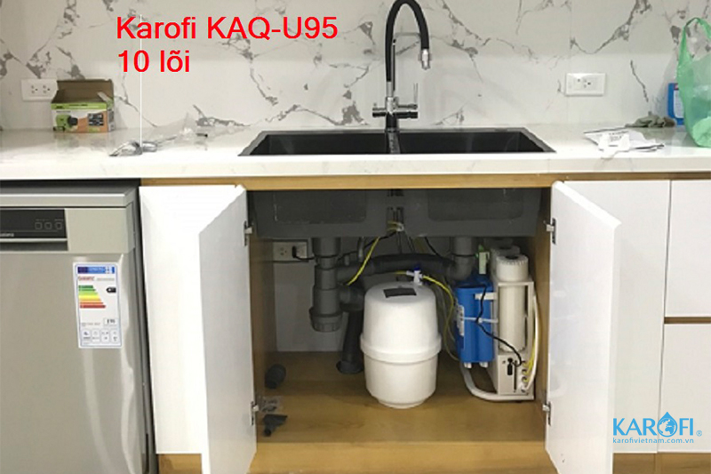 Máy lọc nước Karofi KAQ-U95 Aiotec 10 lõi 