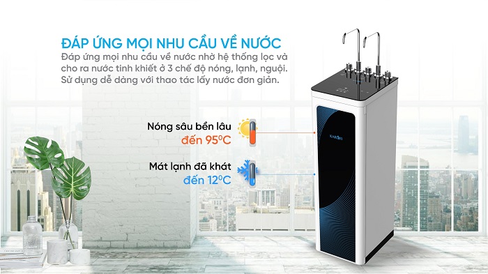 Máy lọc nước karofi 2 vòi 3 chế độ