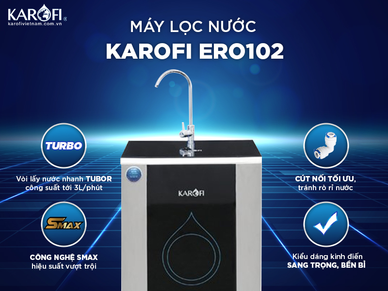 221 may loc nuoc karofi ero102 karofi - Máy lọc nước Karofi ERO102 – 10 cấp lọc (New2021)