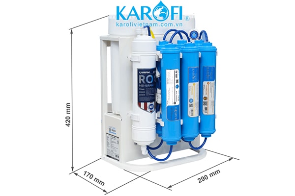 kích thước máy lọc nước karofi kaq u16