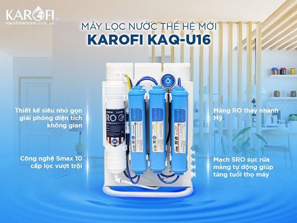 máy lọc nước không tủ karofi kaq u16