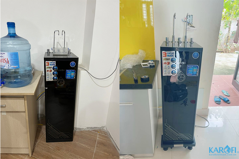 Hình ảnh máy lọc nước nóng lạnh Karofi KAD-D66 thực tế tại nhà khách hàng