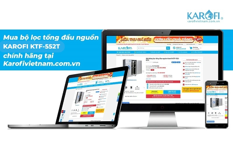 Mua m&aacute;y lọc nước tổng KTF-552T tại Karofi Việt Nam