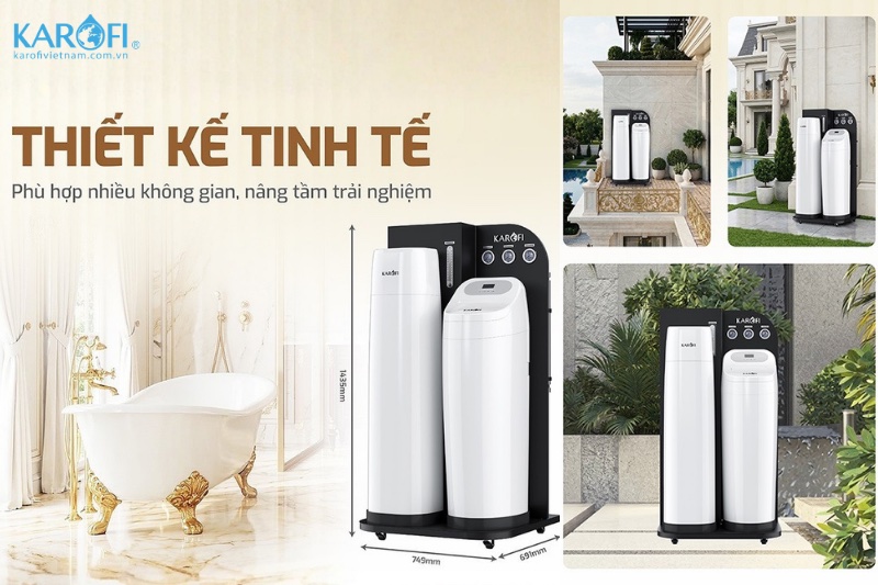 Lọc tổng trung t&acirc;m cao cấp Karofi WHF-E666T thiết kế hiện đại