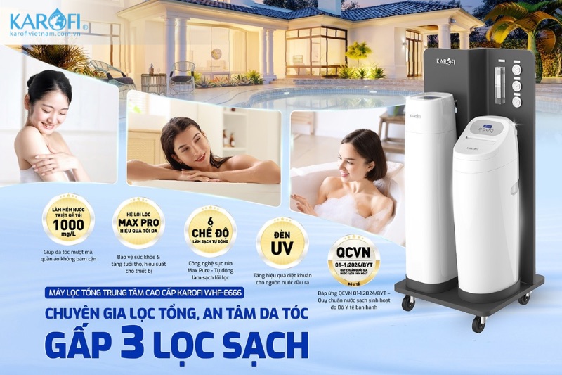 Lọc Nước Đầu Nguồn WHF-E666 Plus - Giải ph&aacute;p lọc nước sinh hoạt to&agrave;n diện