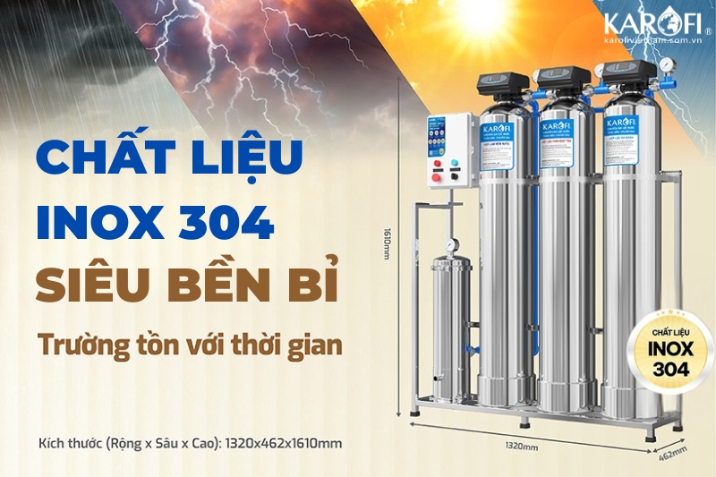 Hệ thống lọc bằng cột inox 304 si&ecirc;u bền