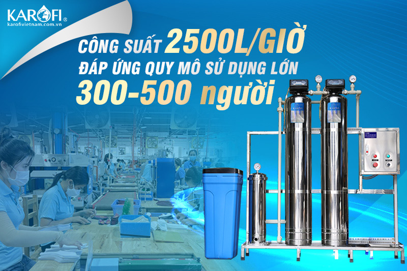 Hệ thống lọc nước tổng KTF-332I với công suất lọc lên tới 2500l/h