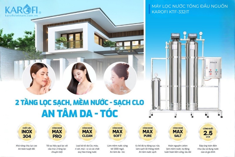 Lọc tổng Karofi KTF-332IT - Si&ecirc;u phẩm lọc nước sinh hoạt gia đ&igrave;nh 
