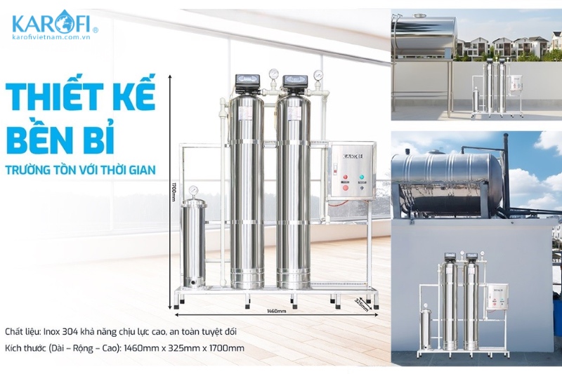 Hệ thống lọc tổng Karofi KTF-332IT với thiết kế tinh gọn, mạnh mẽ