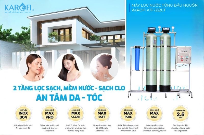 Lý do nên mua lọc tổng đầu nguồn Karofi KTF-332CT