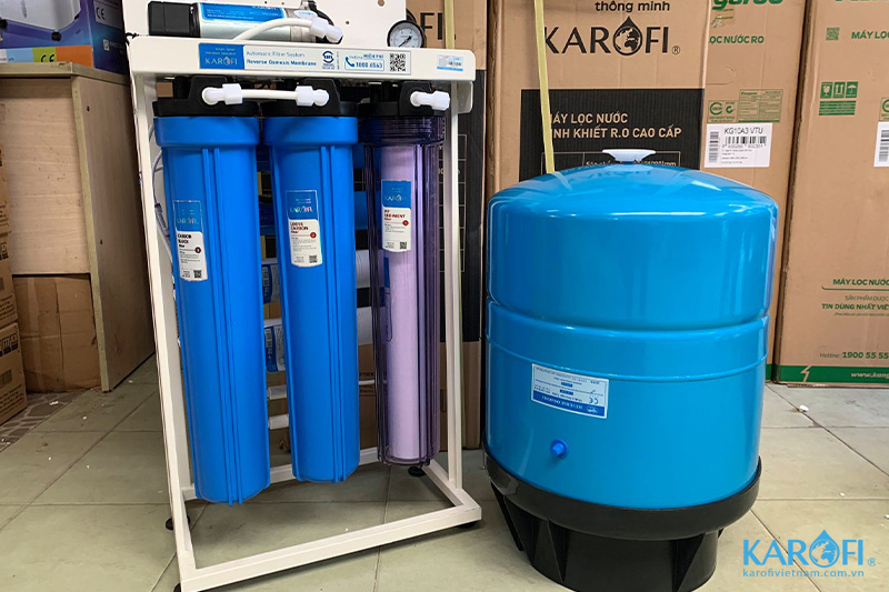 Hình ảnh lắp đặt máy lọc nước KAROFI BCN không tủ KT-KB80