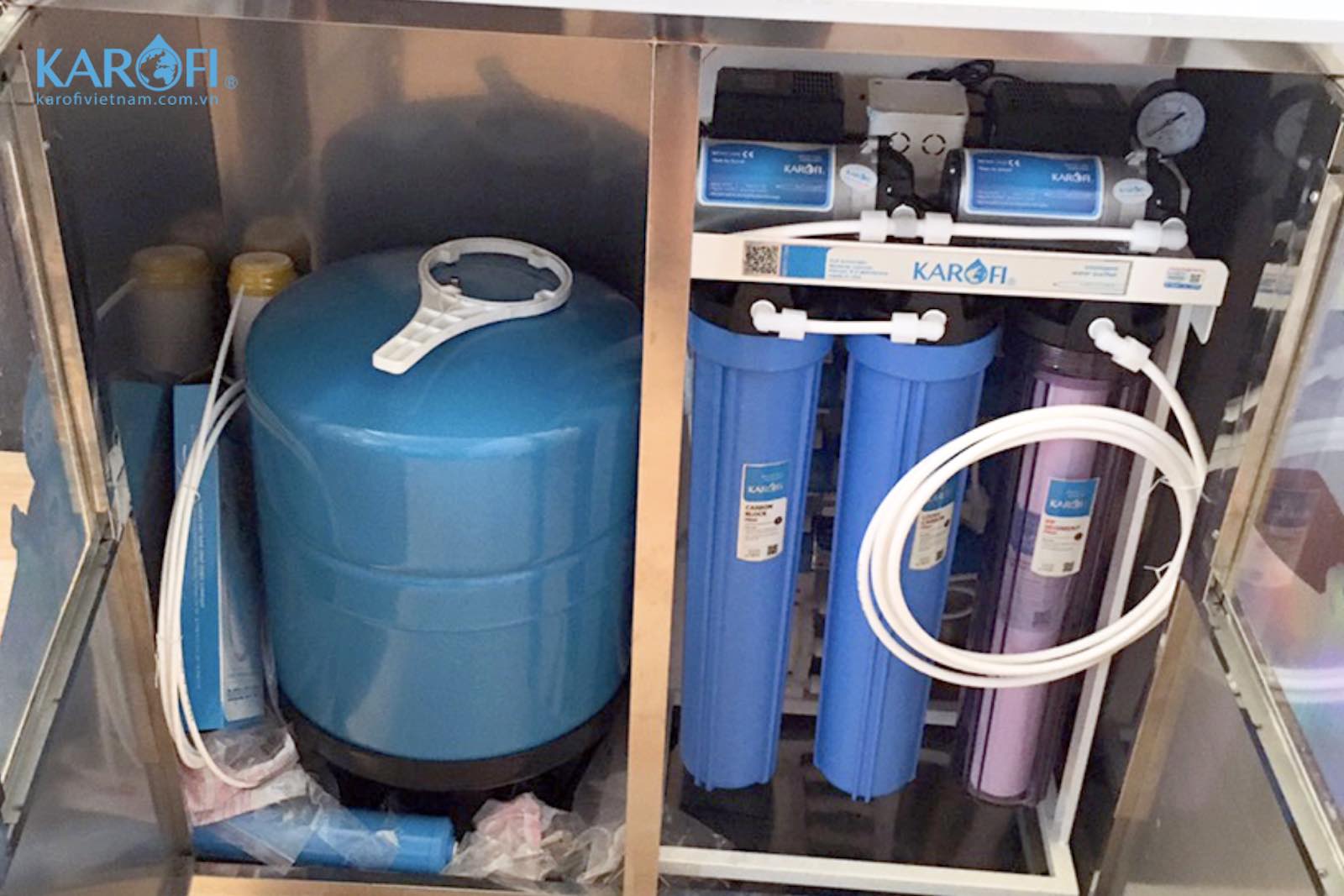 Hình ảnh thực tế máy lọc nước bán công nghiệp 30l/h Karofi KB30