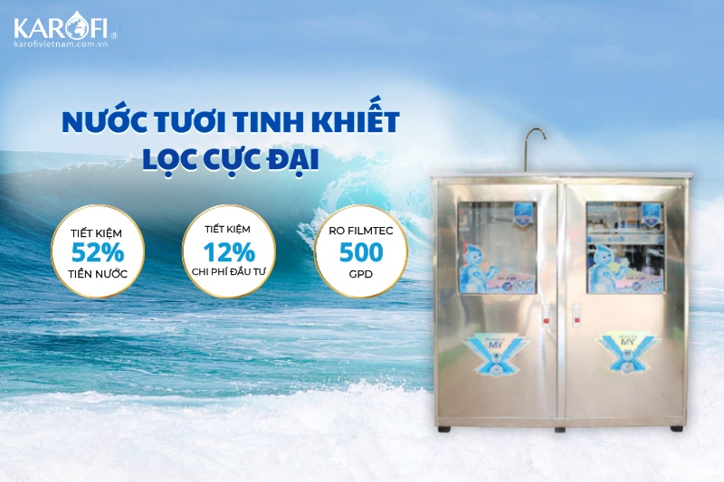 Karofi KB80 (có tủ, có bình áp) cho nguồn nước tinh khiết cực đại