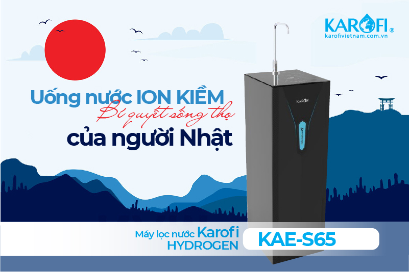 Máy lọc nước Hydrogen ion kiềm Karofi KAE S65