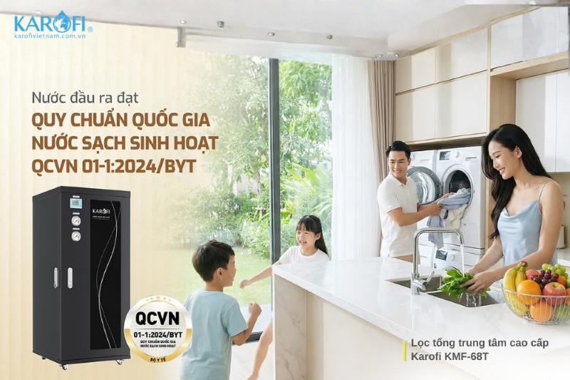 Karofi KMF-68T cho nguồn nước đạt chuân bảo vệ an toàn cho sức khỏe