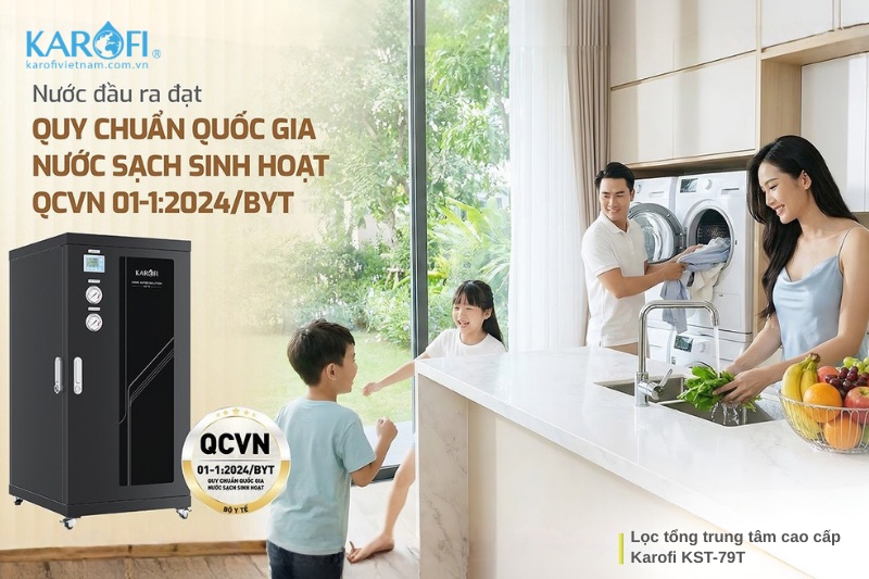 Nước sau lọc của KST-79 đạt quy chuẩn kỹ thuật quốc gia QCVN 01-1:2024/BYT