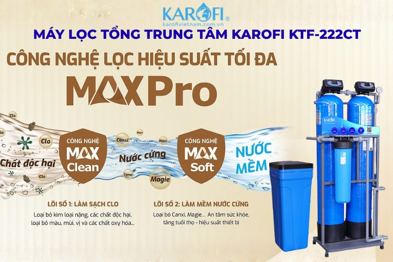 Karofi KTF-222CT sở hữu công nghệ làm mềm nước ưu việt