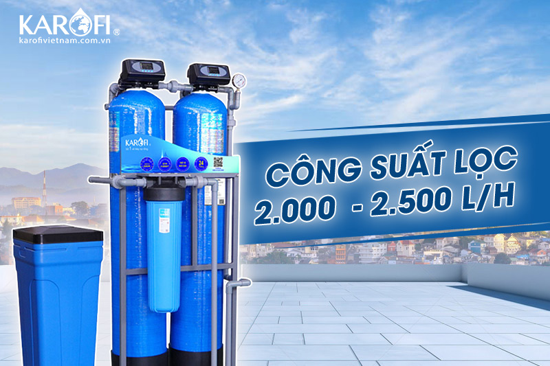 Công suất lọc vượt trội trong máy lọc tổng nước sinh hoạt Karofi KTF-222C