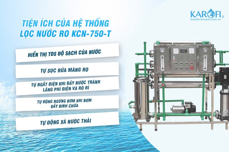 Hệ thống lọc nước RO KCN-750-T tiện ích thông minh