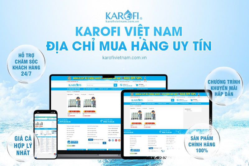 Karofi Việt Nam địa chỉ mua hệ thống lọc nước RO KCN uy tín