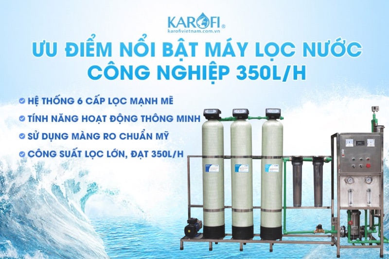 Ưu điểm của hệ thống lọc nước RO công nghiệp công suất 350 lít/h KCN-350