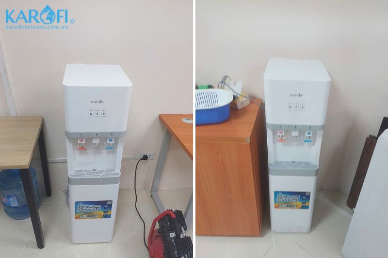 H&igrave;nh ảnh thực tế c&acirc;y nước n&oacute;ng lạnh nguội Karofi HCV208