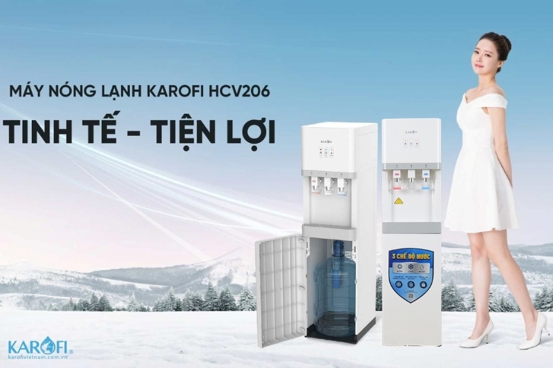 Cây nước nóng lạnh nguội Karofi HCV206 - tinh tế và tiện lợi