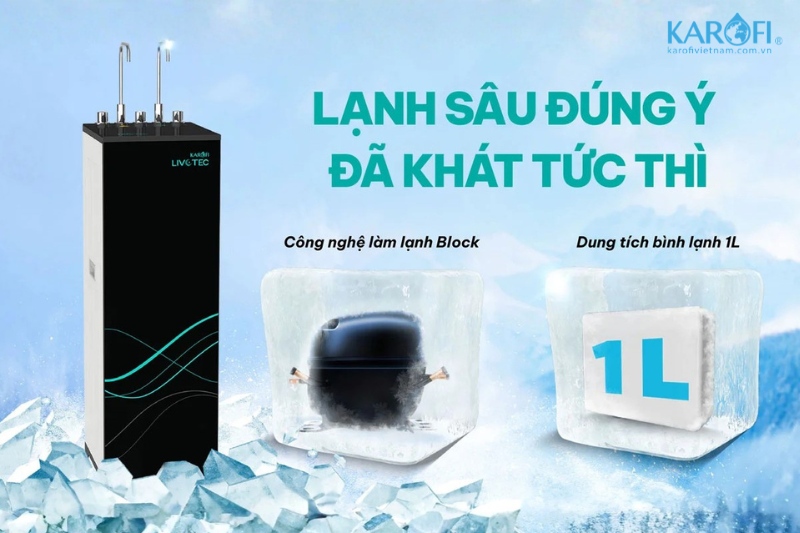Karofi Livotec 628S trang bị c&ocirc;ng nghệ l&agrave;m lạnh Block lạnh s&acirc;u đ&uacute;ng &yacute;