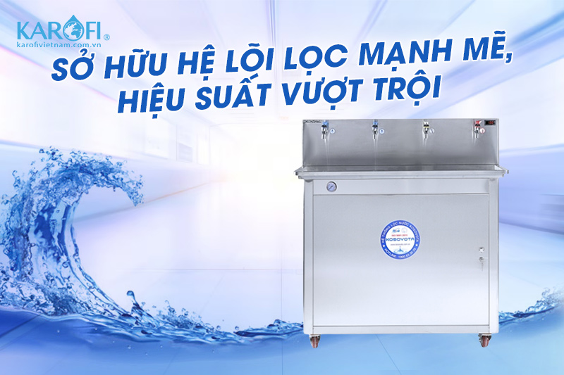 Máy lọc nước RO nóng nguội công nghiệp 100L MTN41101 loại bỏ đến 99,99% chất bẩn